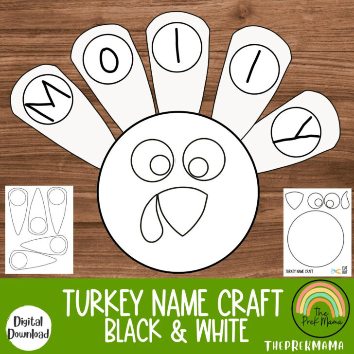 Turkey Name Craft Template Turkey Name Craft Template
