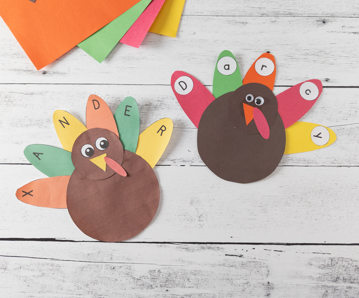 Turkey Name Craft | Thanksgiving Activity For Preschoolers for Turkey Name Template
