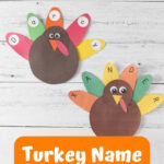 Turkey Name Craft | Thanksgiving Activity For Preschoolers In Name Turkey Craft Template