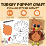 Turkey Paper Bag Puppet – Printable Craft Template For Kids With Printable Paper Bag Turkey Craft Template