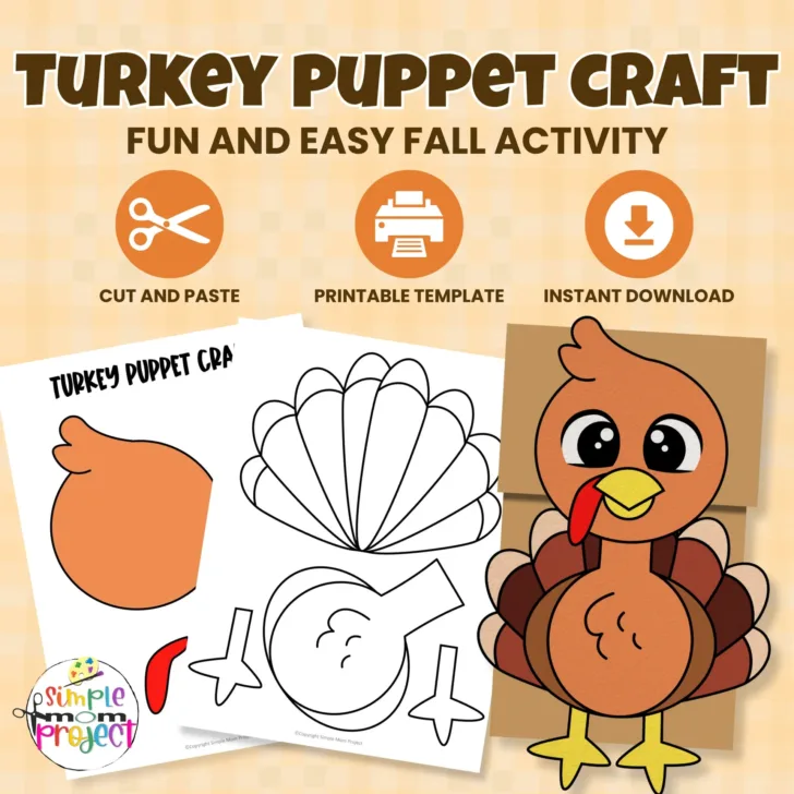 Turkey Paper Bag Puppet Template