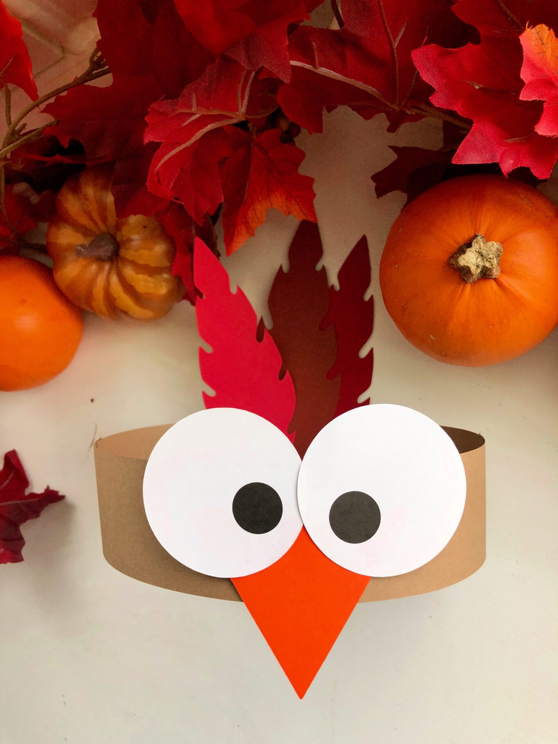 Turkey Paper Headbands - Sew Woodsy in Free Printable Turkey Headband Template