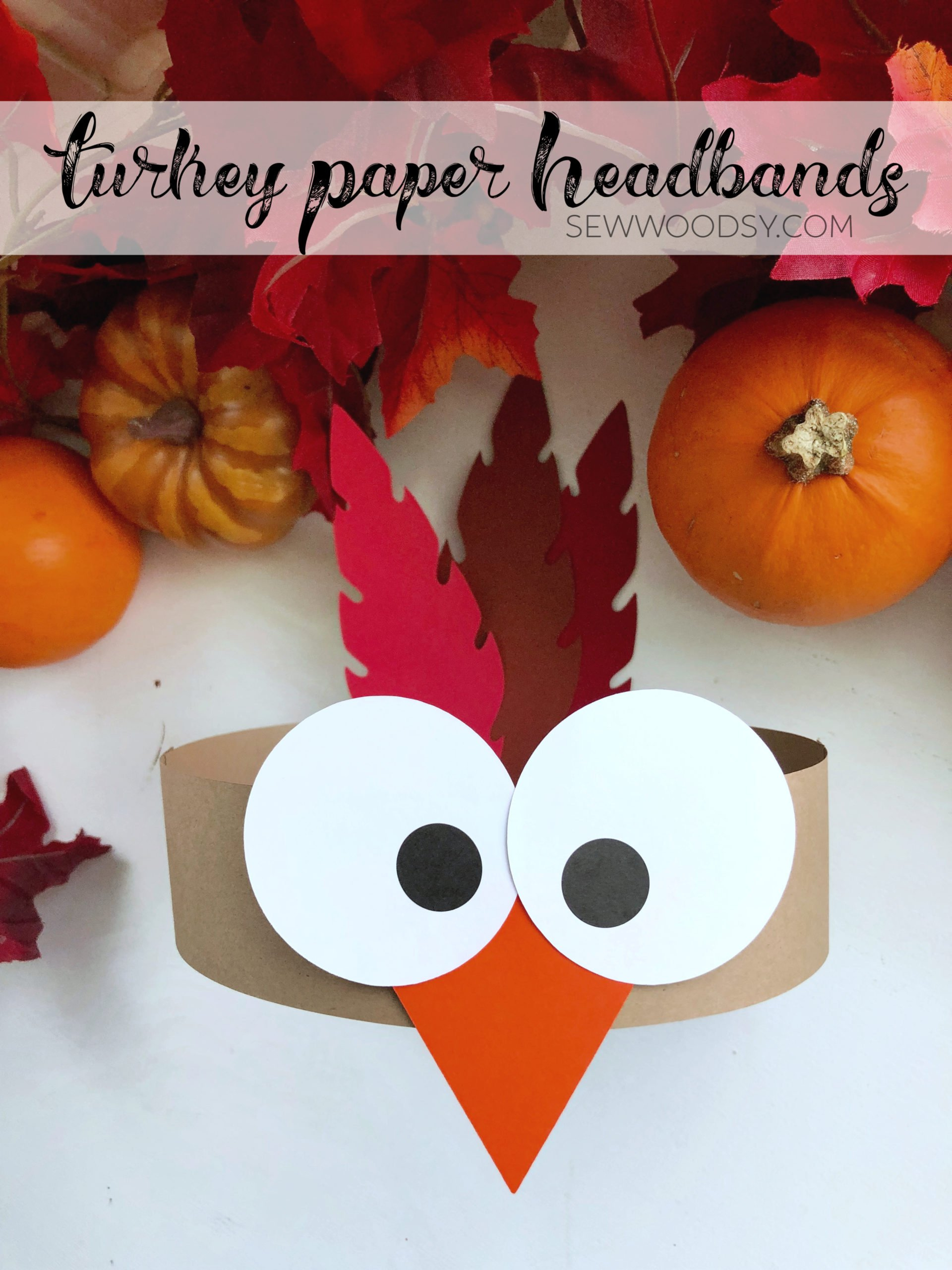 Turkey Paper Headbands - Sew Woodsy with regard to Free Printable Turkey Headband Craft Template