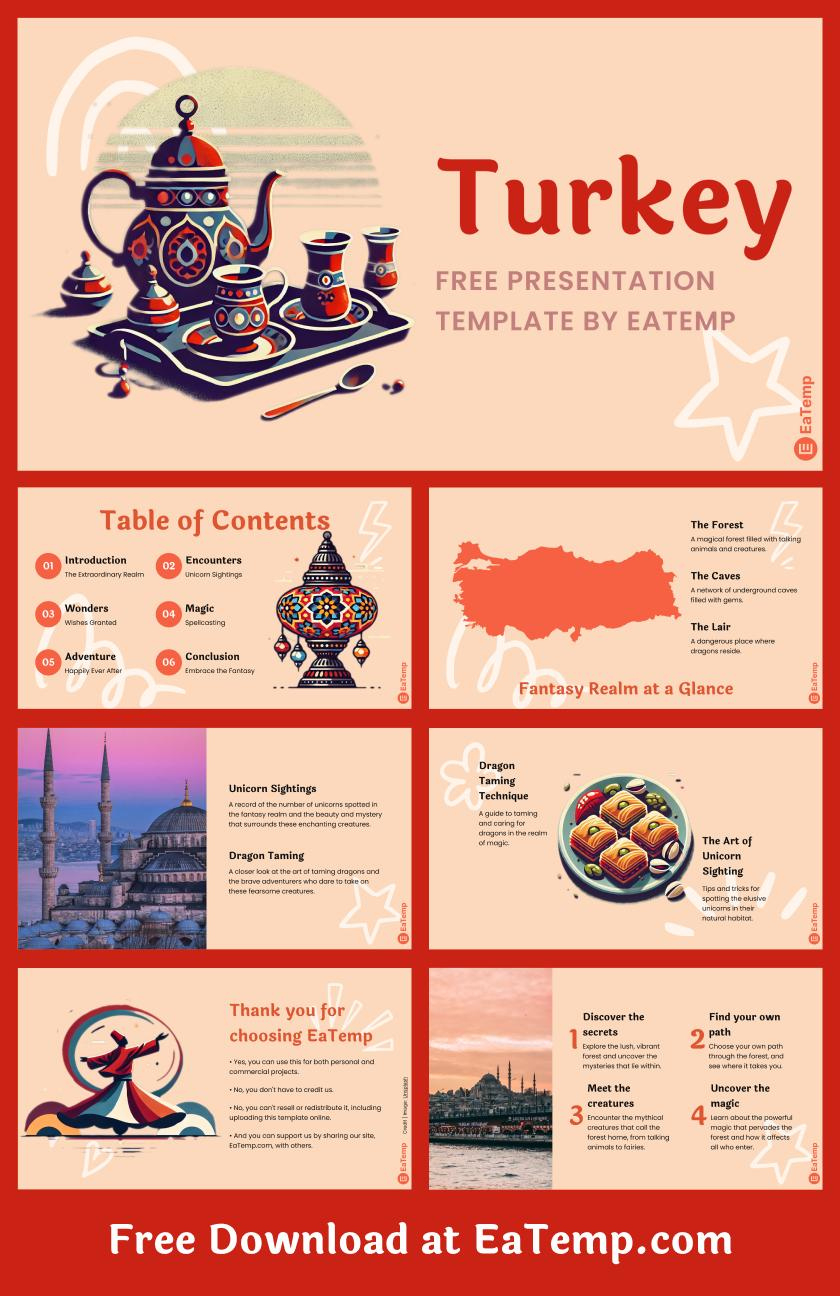 Turkey Powerpoint Presentation Template &amp;amp; Google Slides Theme intended for Turkey Presentation Template
