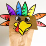Turkey Puppet Kids Craft With Free Printable   Raising Veggie Lovers Regarding Turkey Paper Bag Puppet Templates Free