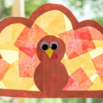 Turkey Suncatchers   Kids Activity Zone For Tissue Paper Turkey Craft Template