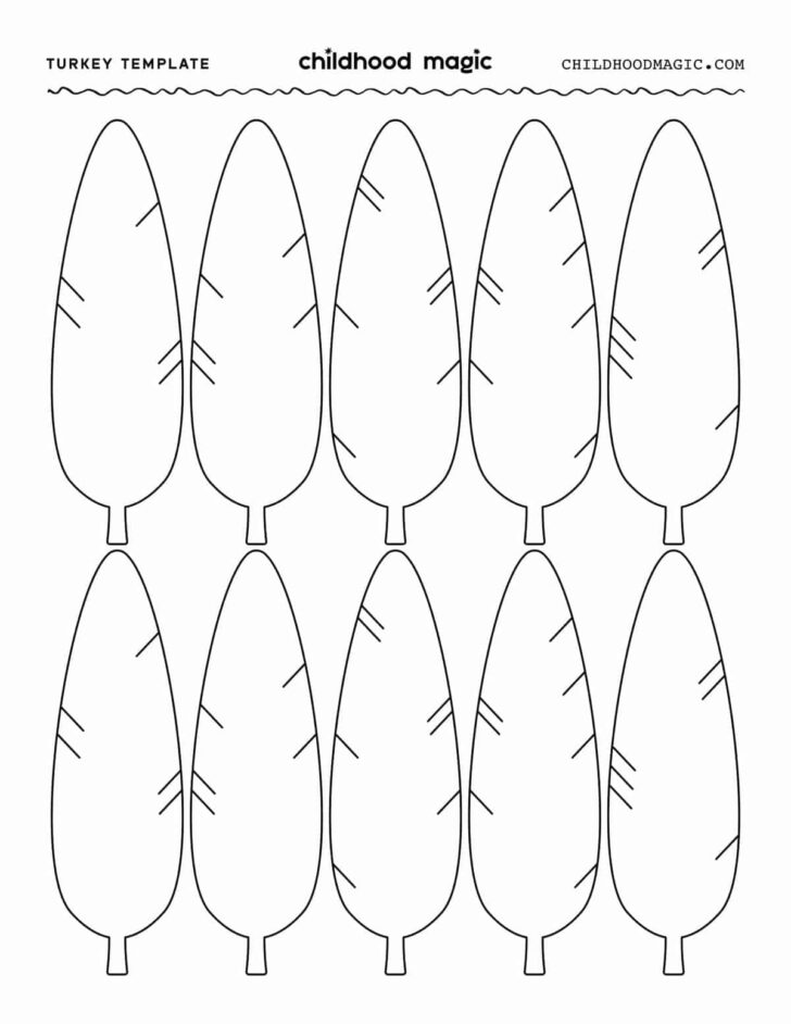 Simple Turkey Feather Template
