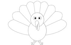 Turkey Template Cut Out – Printable Weekly Planner with Arts and Crafts Turkey Template