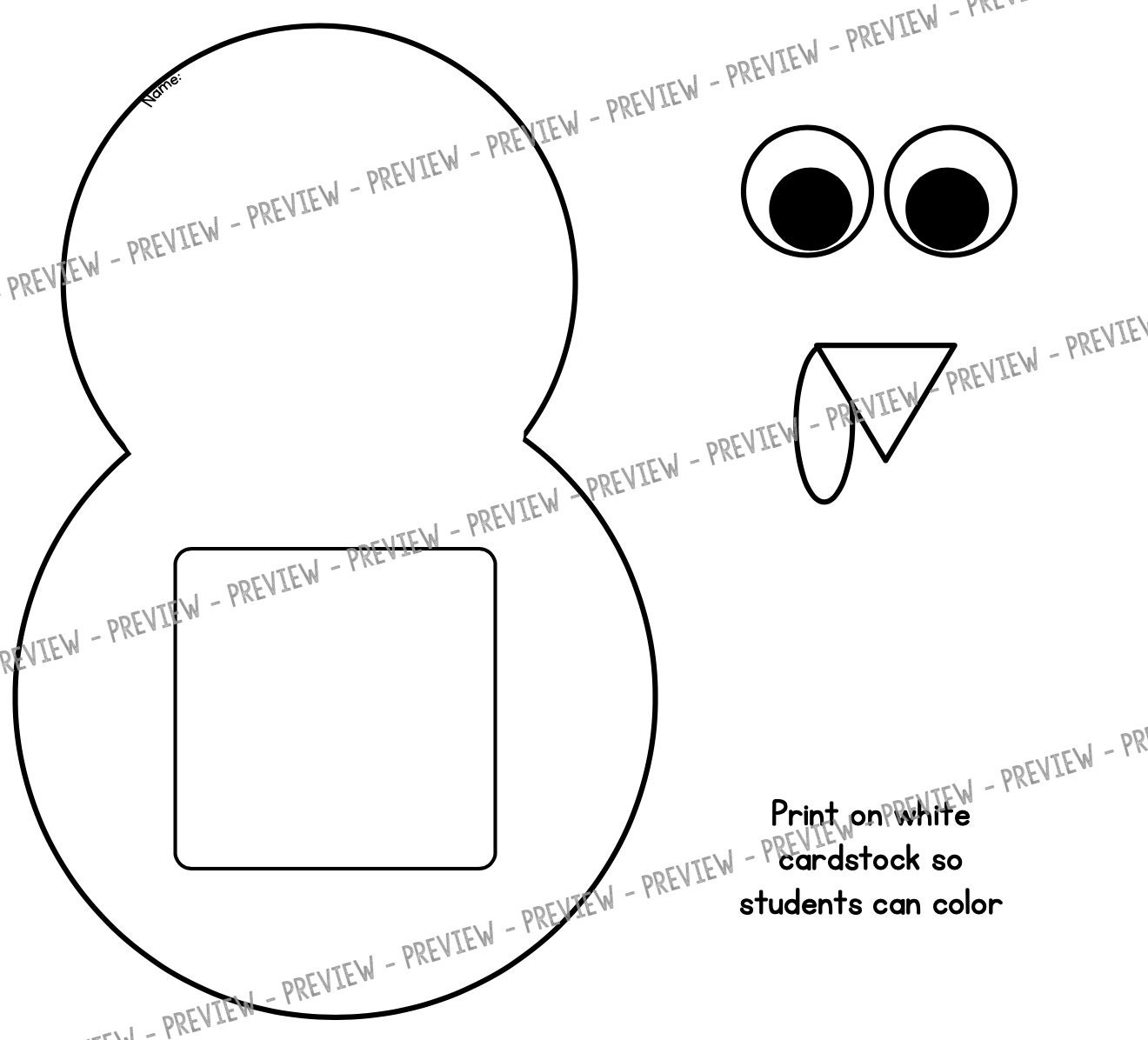 Turkey Template - Etsy Uk intended for Turkey Nose Template
