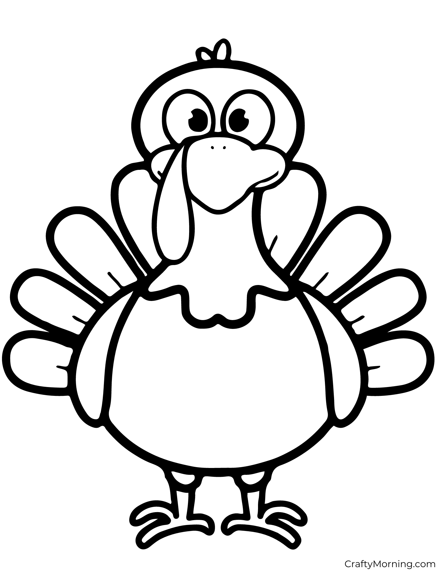 Turkey Template To Color - Crafty Morning intended for Template For Turkey