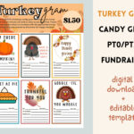 Turkey Thanksgiving Gram Candy Gram Fundraiser For Pto/Pta School Intended For Turkey Gram Template