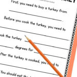 Turkey Writing Activity For Kids Intended For How To Cook A Turkey Template For Preschoolers