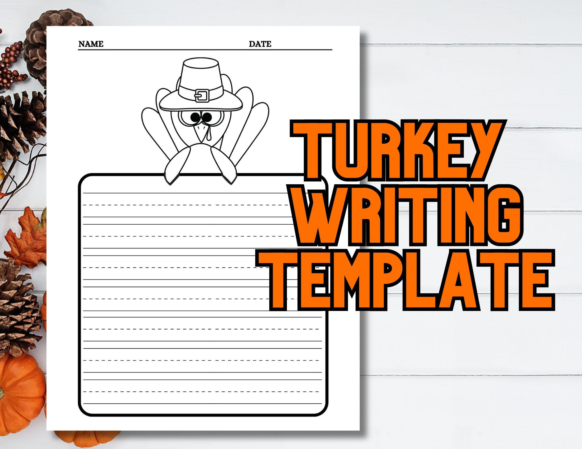 Turkey Writing Template, Thanksgiving Writing Template, Fall with regard to Turkey Writing Template Free