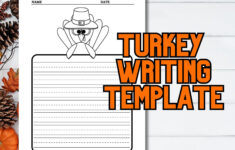 Turkey Writing Template, Thanksgiving Writing Template, Fall with Turkey Writing Template