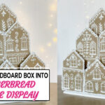 Turn A Cardboard Box Into A Gingerbread House Display!! Intended For Diy Cardboard Gingerbread House Template