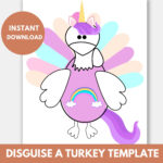 Unicorn Turkey   Etsy Intended For Unicorn Turkey Template