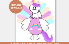 Unicorn Turkey – Etsy intended for Unicorn Turkey Template
