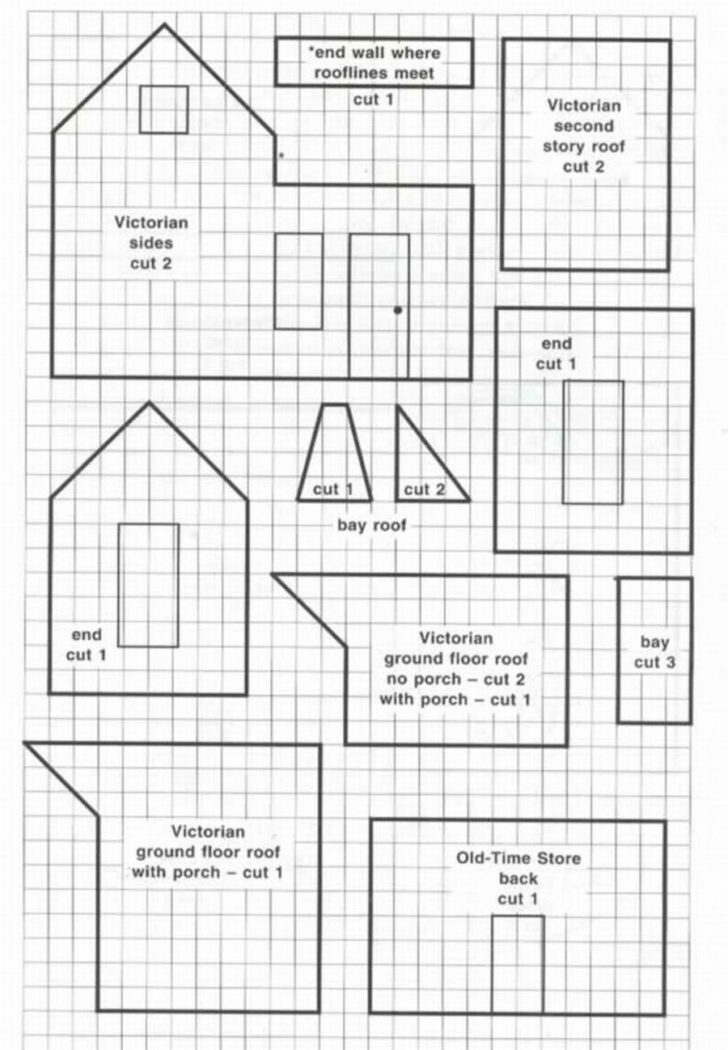 Victorian Gingerbread House Template Printable