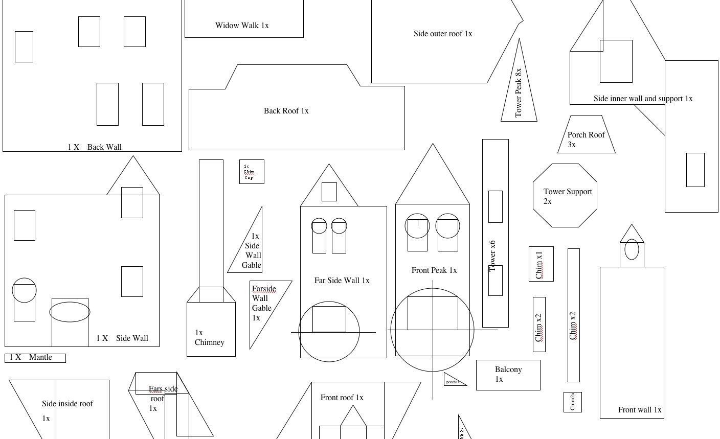 Victorian Mansion - Large Pattern Layoutmiletus On Deviantart for Printable Victorian Gingerbread House Template