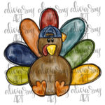 Watercolor Turkey With Hat Png Digital Download | Hand Drawn Pertaining To Reproducible Turkey Feather Thankful Template