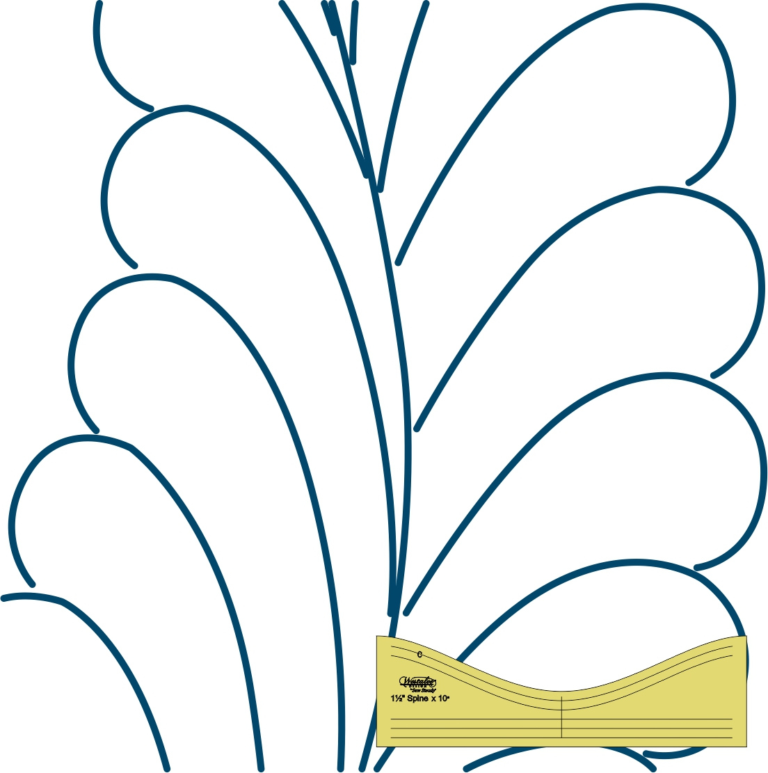 Westalee Design Feather Spine Templates | Sew Steady regarding Westalee Feather Spine Template