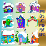 Whoville Gingerbread House Template   Etsy Uk Within Whoville Gingerbread House Template