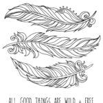 Wild + Free For Feather Coloring Template Free Printable