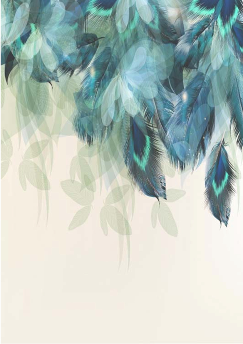 Word Of [Letter Paper]Peacock Feathers.docx | Wps Free Templates intended for Free Peacock Feather Template