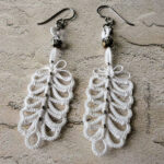 Yarnplayer'S Tatting Blog: Tatted Feather Earrings In Folded Feather Earring Template