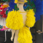 Yellow Bird Feather Costume Epaulets Headdress And Tail Feather Regarding Costume Feather Template
