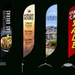 Zoom Flex Flags   Advertising & Message Flags Throughout Zoom Feather Flag Template