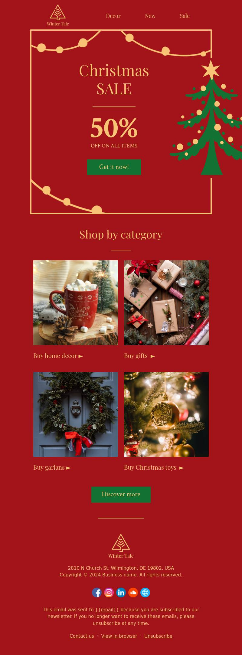 11 Best Holiday Email Templates For Christmas And New Year within Christmas Toys Sale Email Template