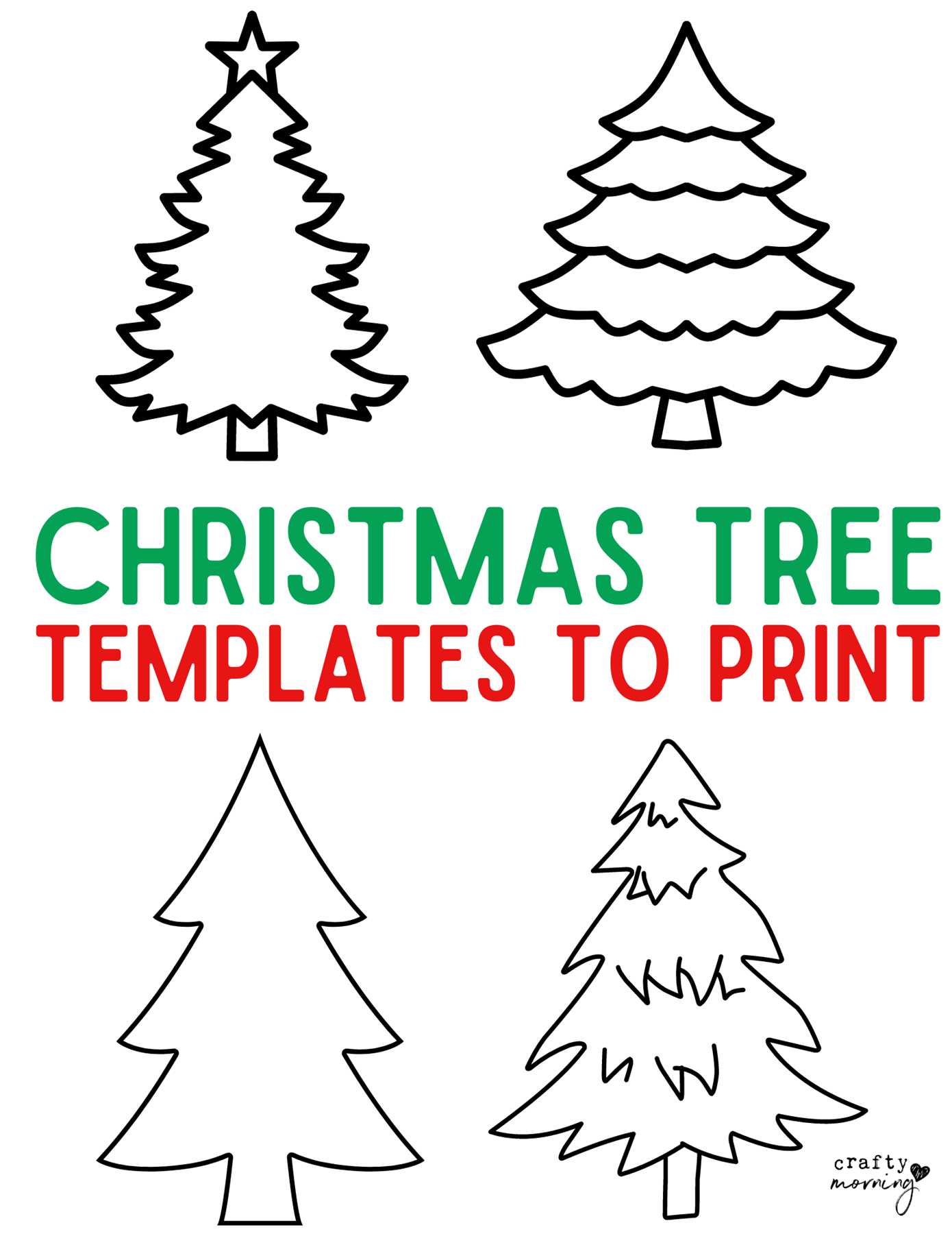11 Free Christmas Tree Templates - Crafty Morning in Christmas Printable Template Free