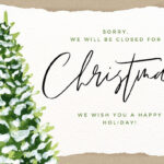 12 Free Printable Closed For Christmas Sign Templates   The For Christmas Office Closure Template