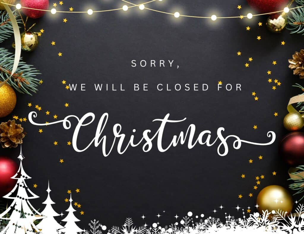 12 Free Printable Closed For Christmas Sign Templates - The within Christmas Office Closure Template