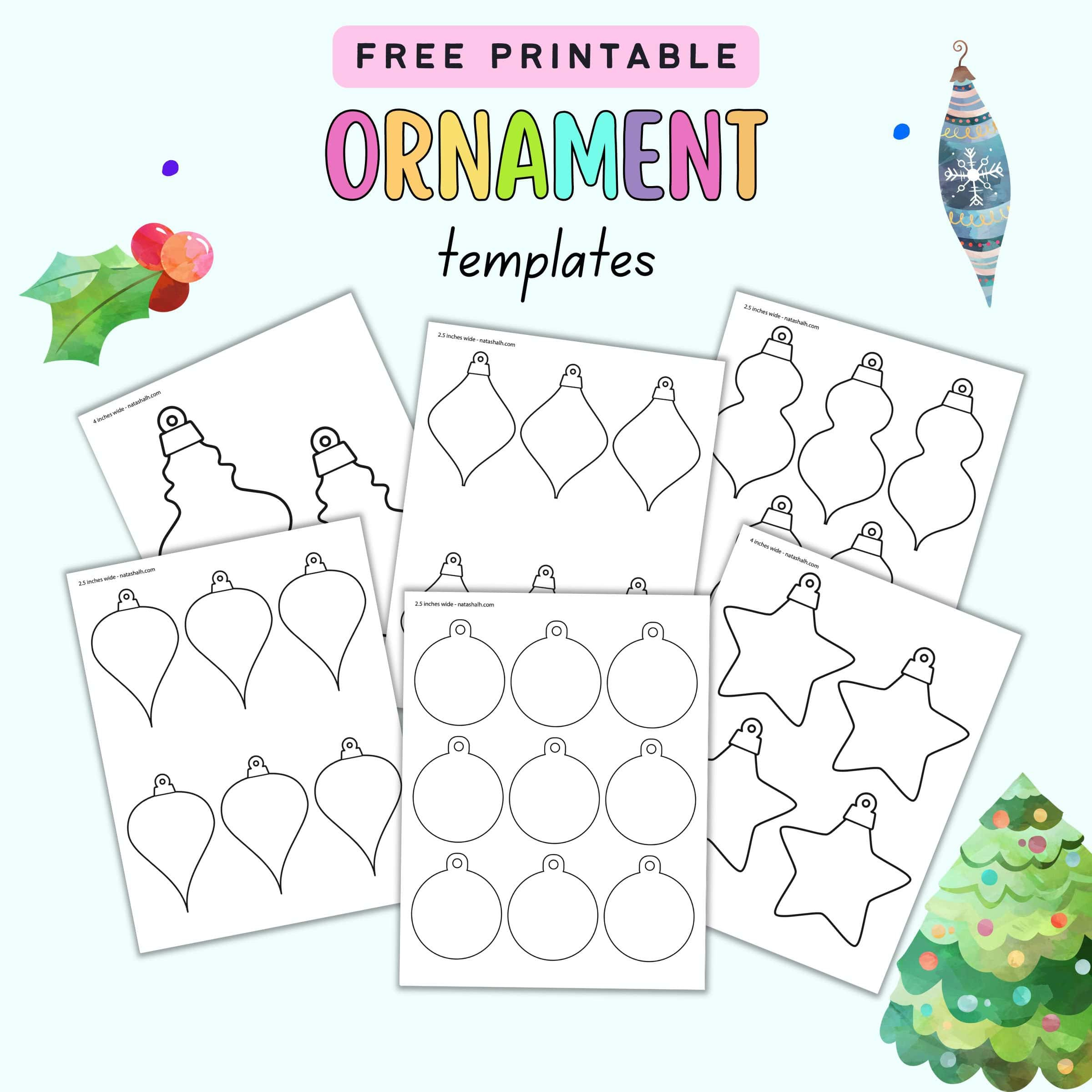 13+ Free Printable Christmas Ornament Templates - The Artisan Life pertaining to Christmas Ornament Photo Template
