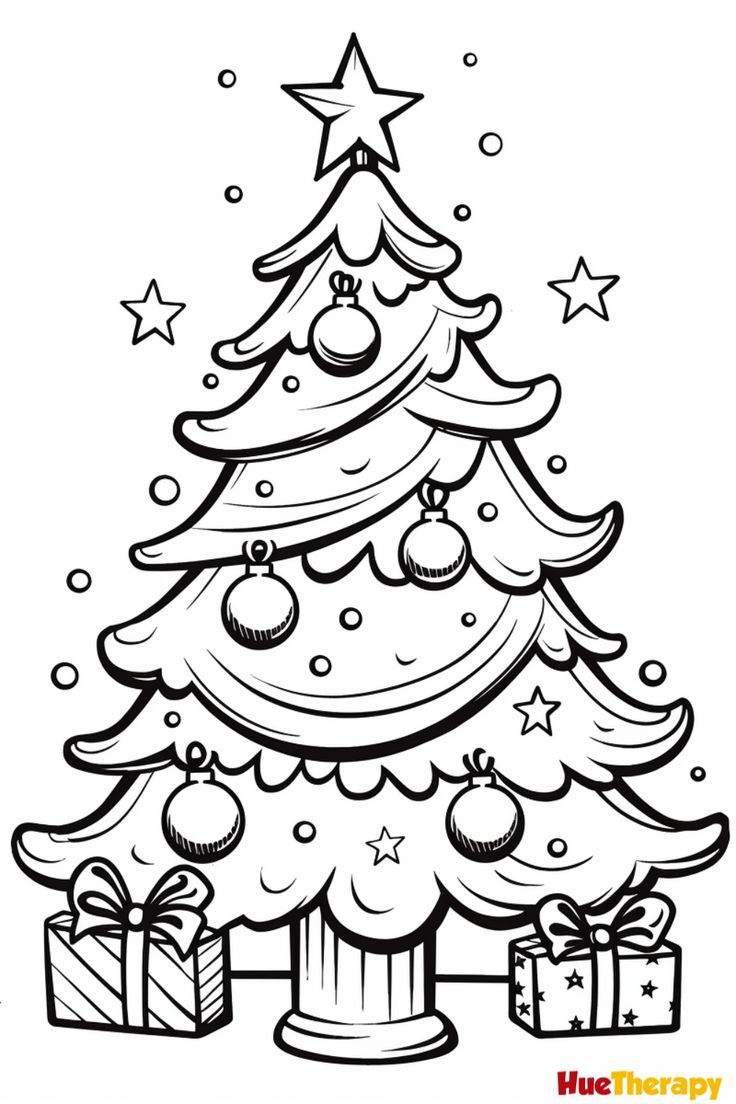 13 Free Printable Christmas Tree Coloring Pages inside Christmas Tree Coloring Template