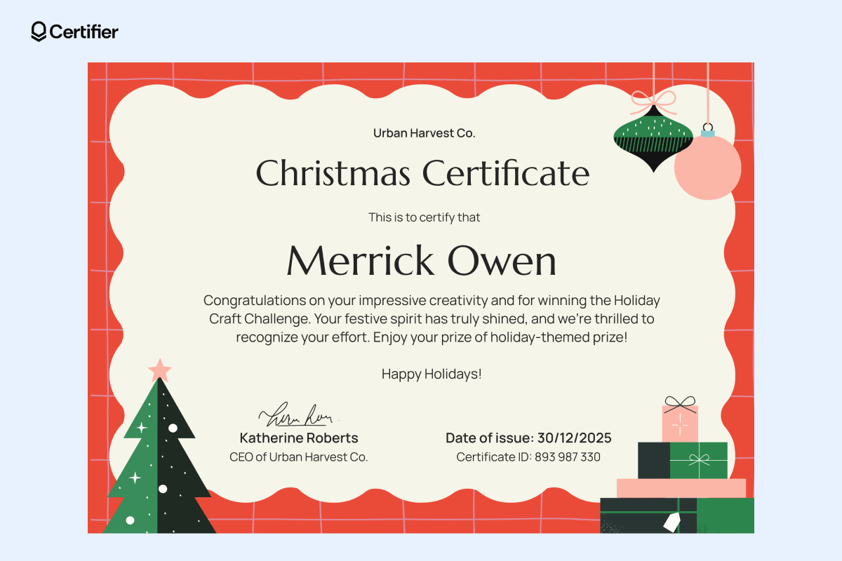 15 Christmas Gift Certificate Templates To Download For Free inside Christmas Present Certificate Template