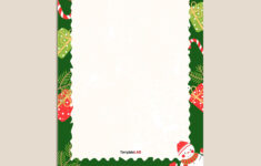 18 Free Christmas Borders [Word, Photoshop, Powerpoint] throughout Christmas Stationery Border Template Free