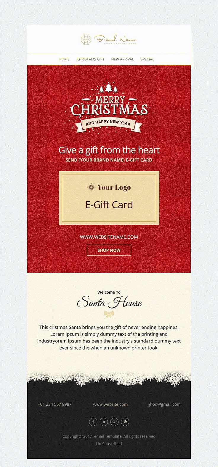 19 Christmas Email Templates &amp;amp; Newsletter Templates. Litmus Tested within Christmas Template For Mailchimp