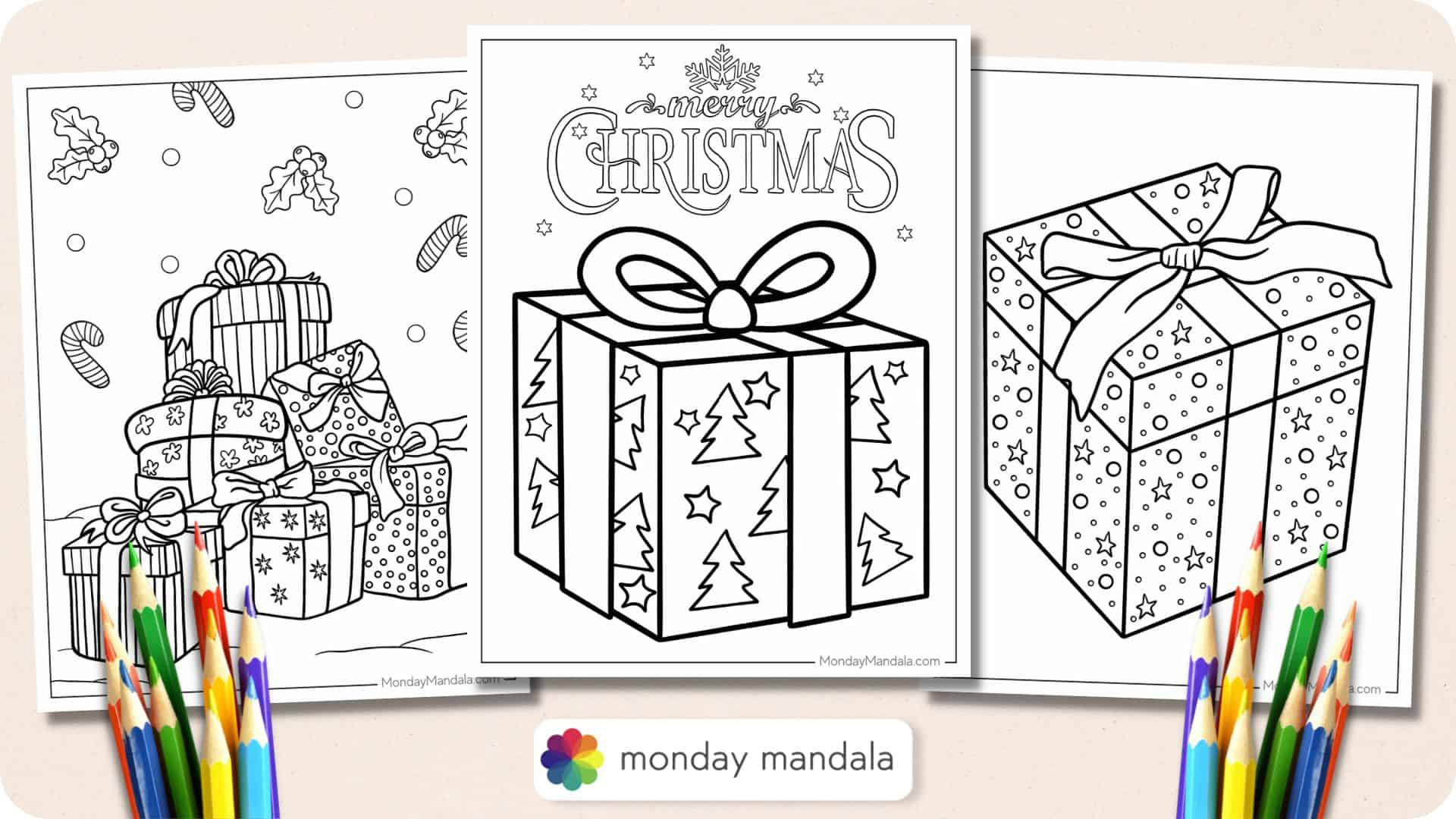 20 Christmas Present Coloring Pages (Free Pdf Printables) for Christmas Present Template To Colour