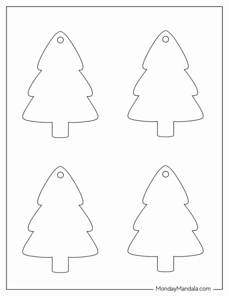 200 Printable Christmas Ornaments (Free Templates) in Christmas Tree Decoration Template Free