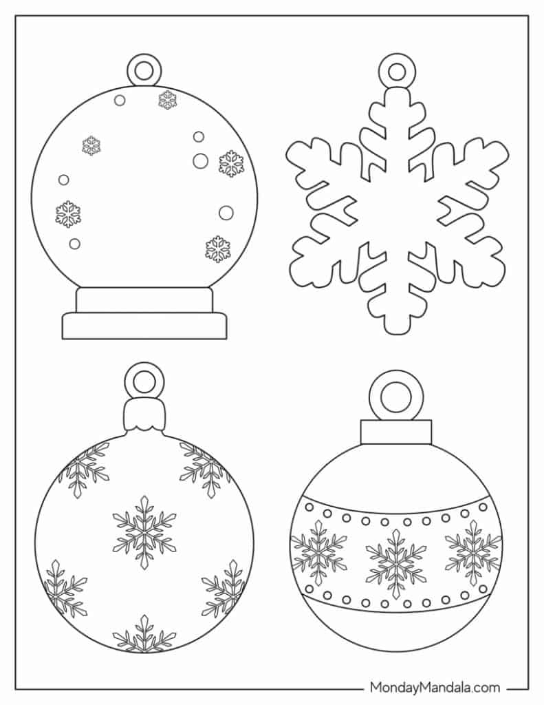 200 Printable Christmas Ornaments (Free Templates) intended for Christmas Ornament Writing Template