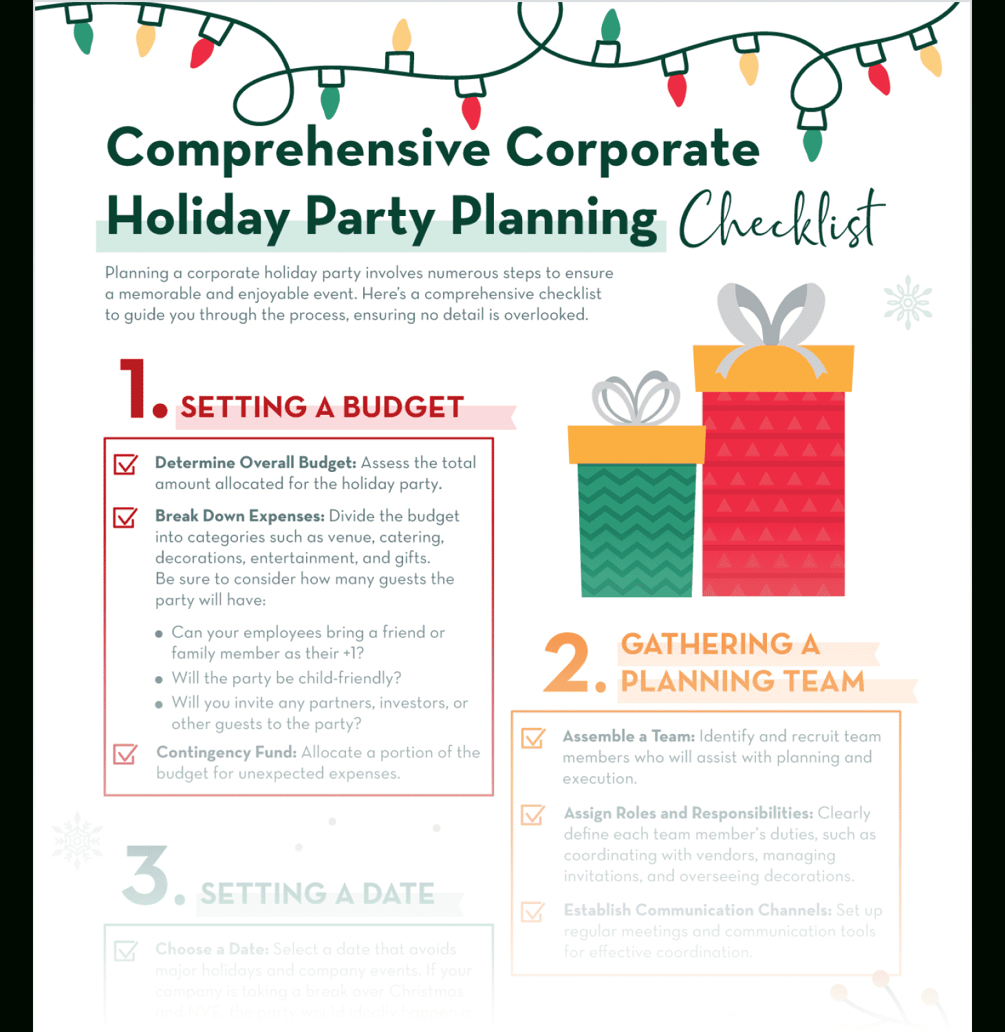 2025 Corporate Christmas Party Planning Checklist (+ Free Template inside Christmas Party Planning Template