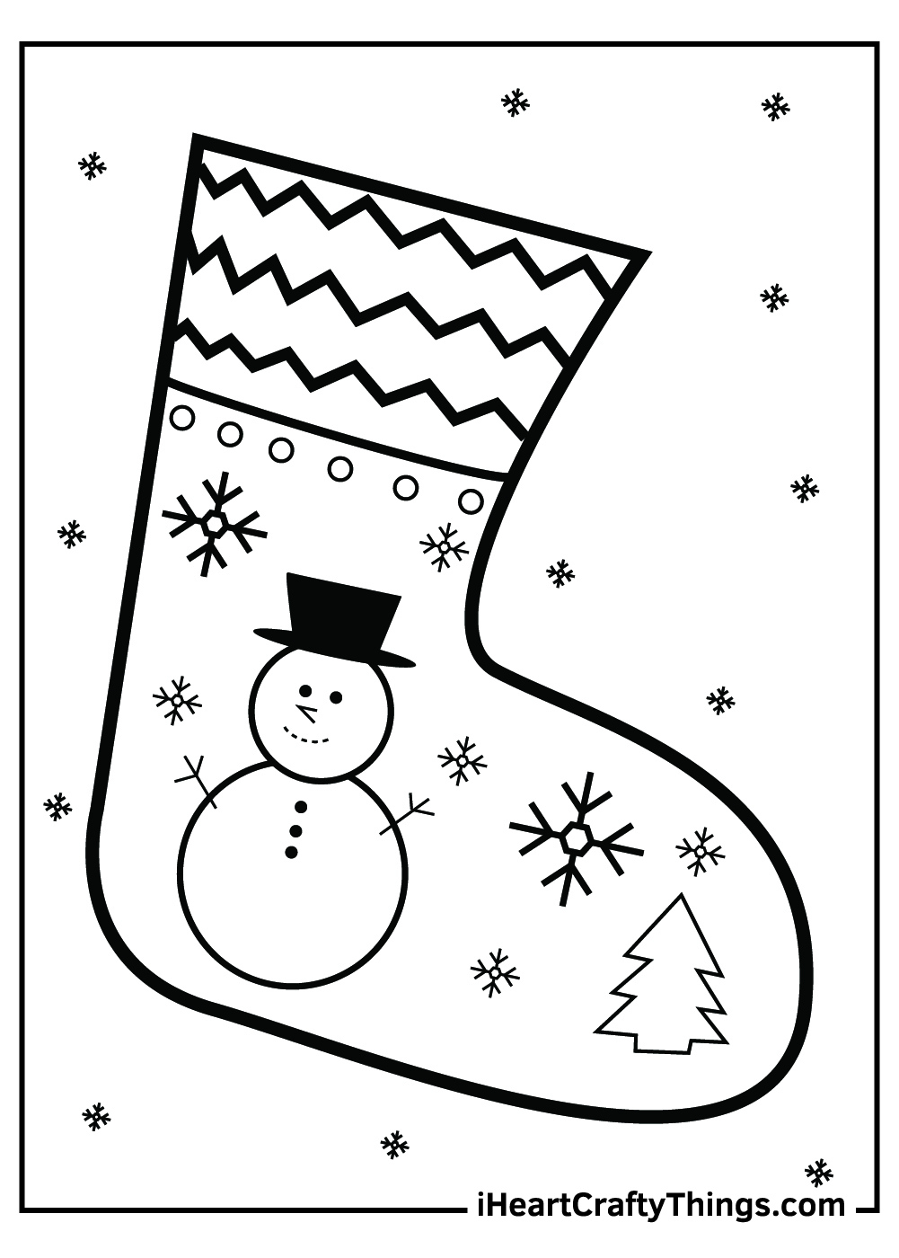 25 Christmas Stocking Coloring Pages (100% Free Printables) regarding Christmas Stocking Colouring Template