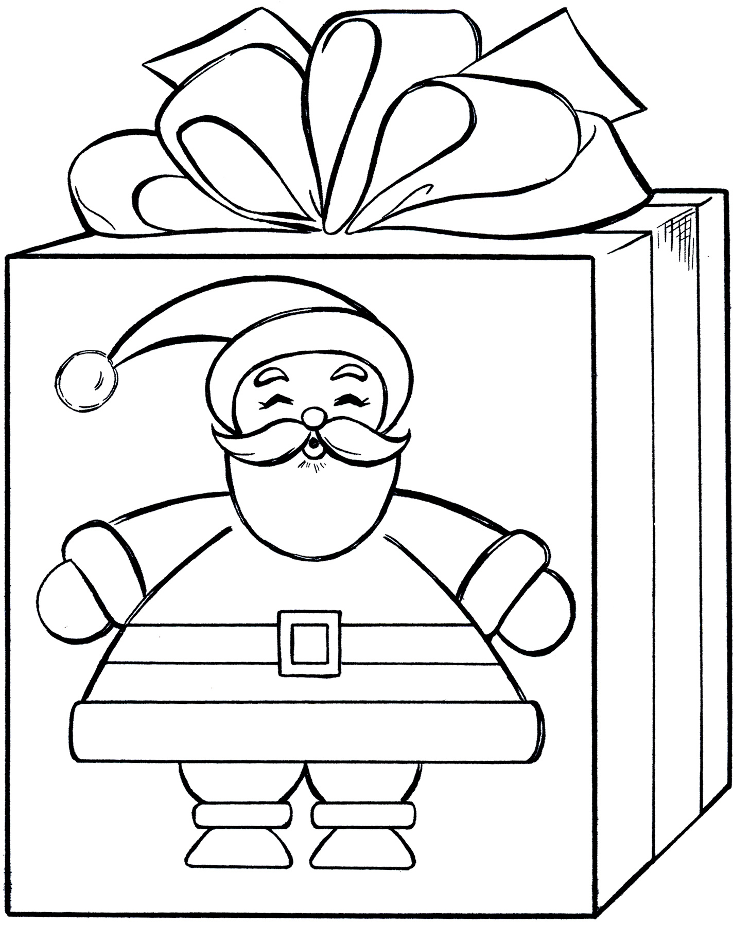 25 Free Christmas Coloring Pages: Unique! - The Graphics Fairy within Christmas Present Template To Colour