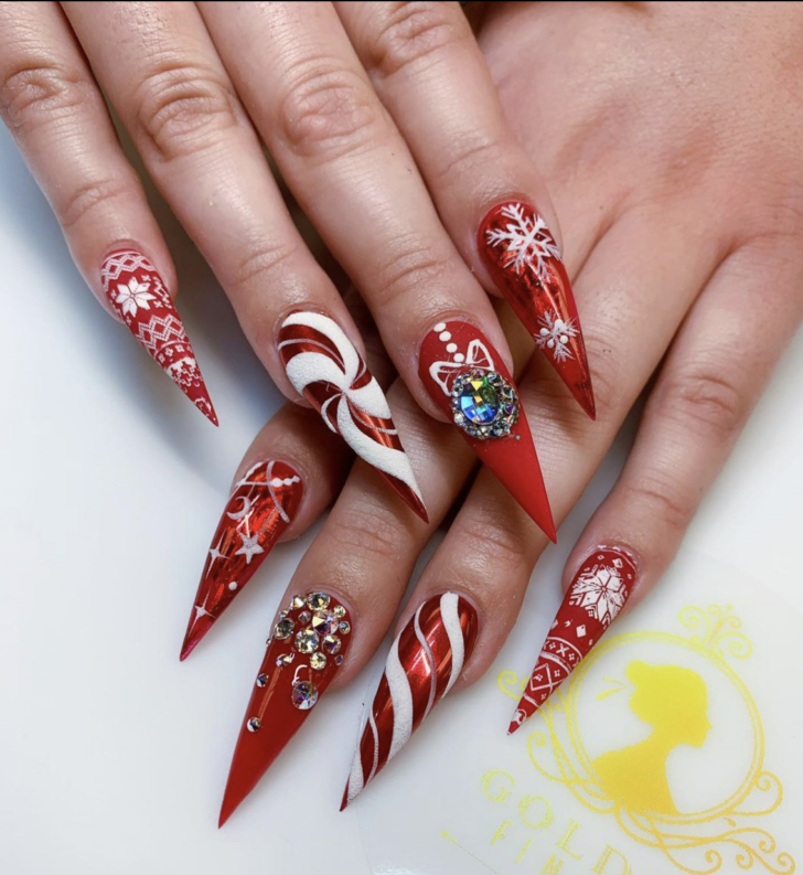 Christmas Nail Art Template Christmas Nail Art Template