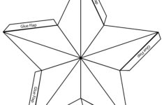 3-D Star Template Printout for Christmas Star Template 3d