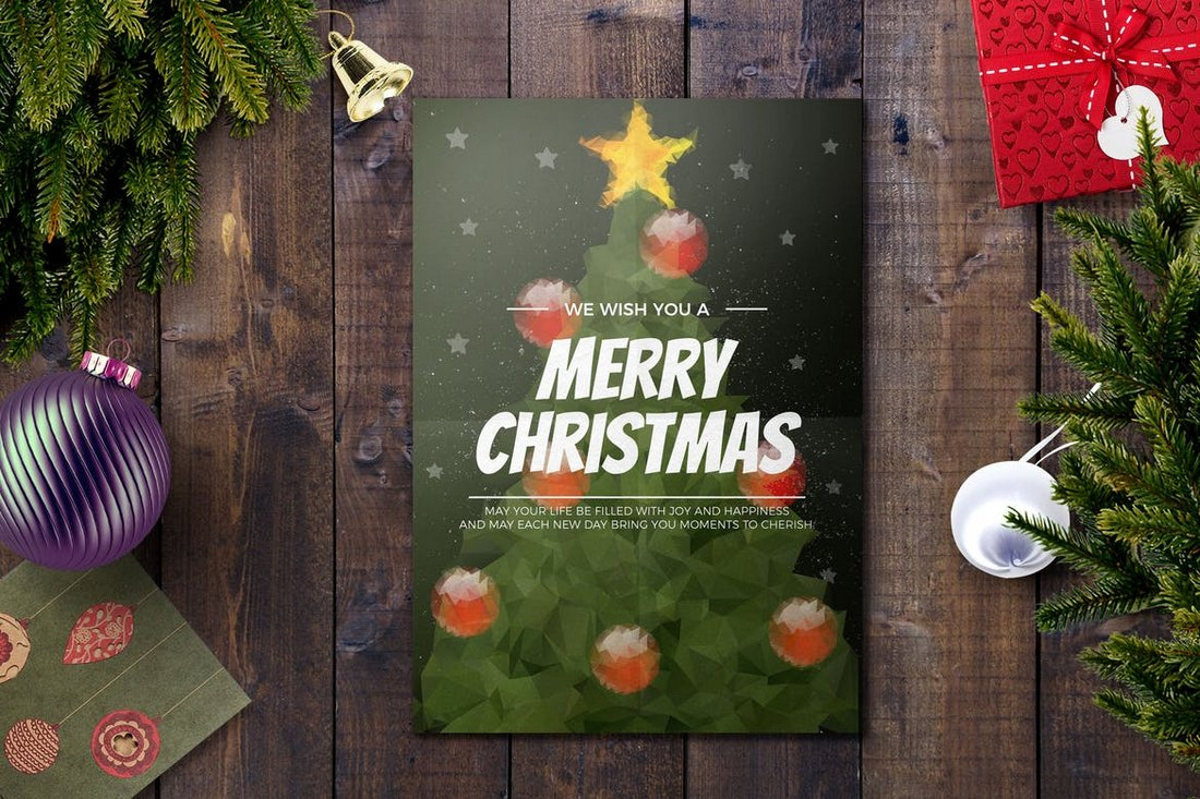 30+ Best Christmas Card Templates For Photoshop | Design Shack with Christmas Photo Card Template Photoshop
