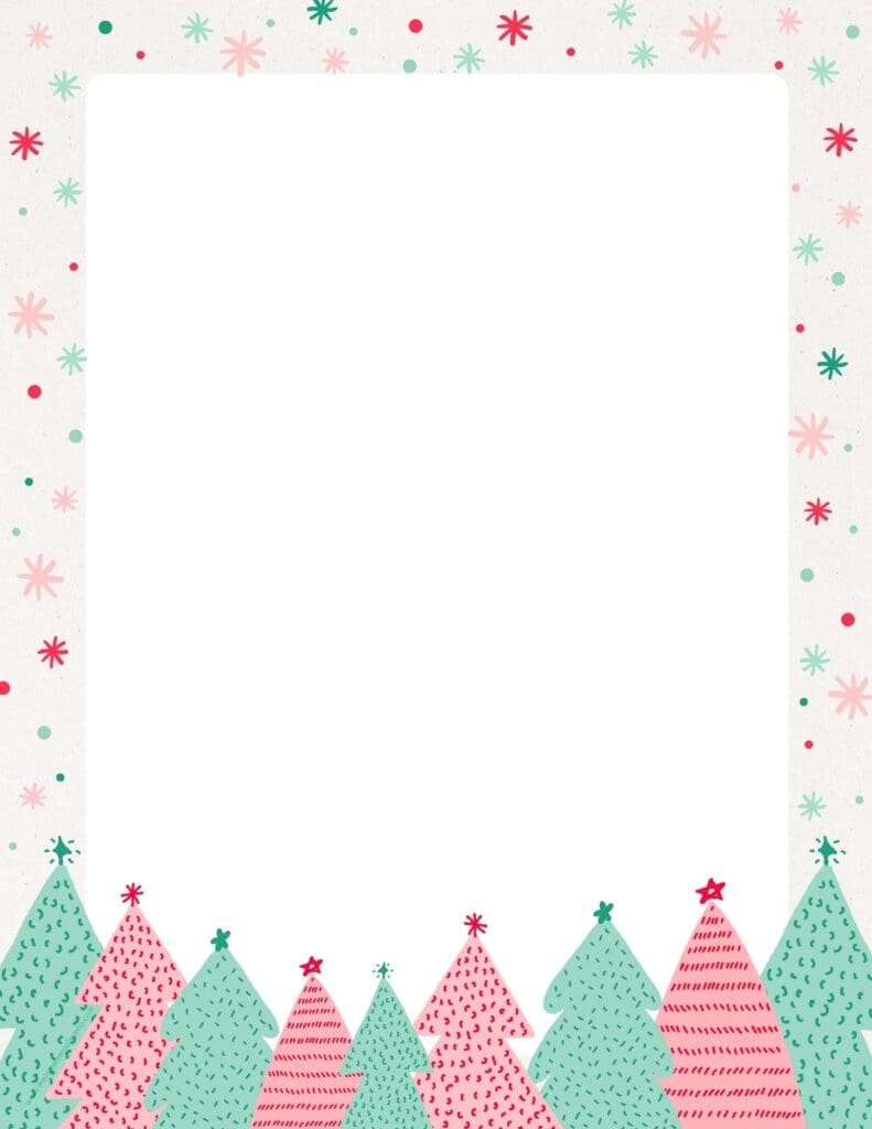 30+ Free Printable Christmas Border Printable Templates - The for Christmas Stationery Free Template Printable